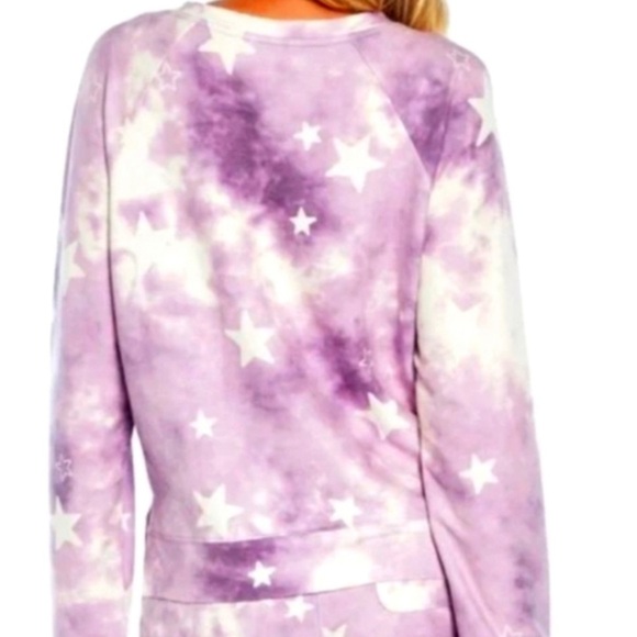 WILDFOX Purple & White Tie Dye Sweatshirt and Shorts Set NWTS - Picture 5 of 6